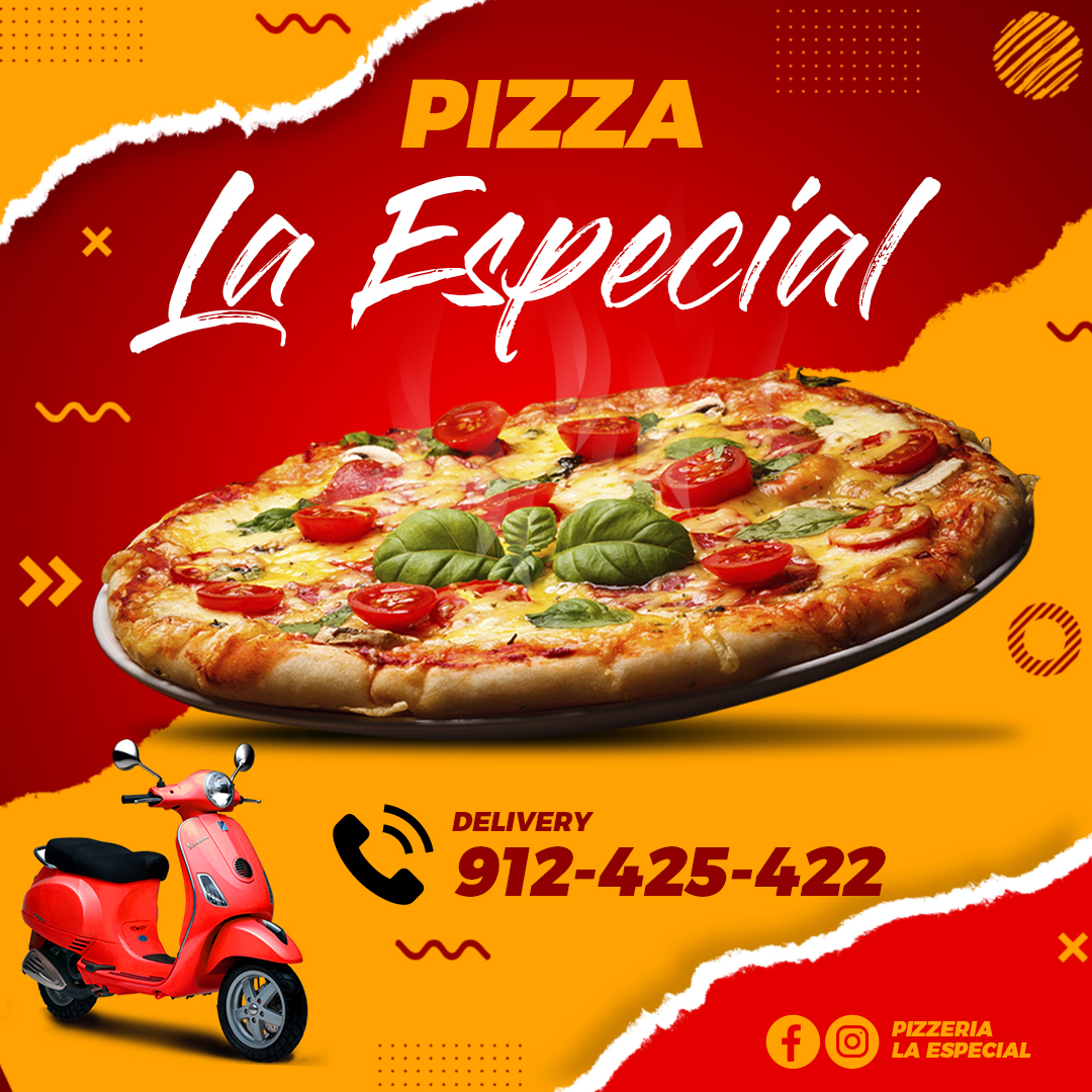 Flyer Comida Pizza PSD Editable