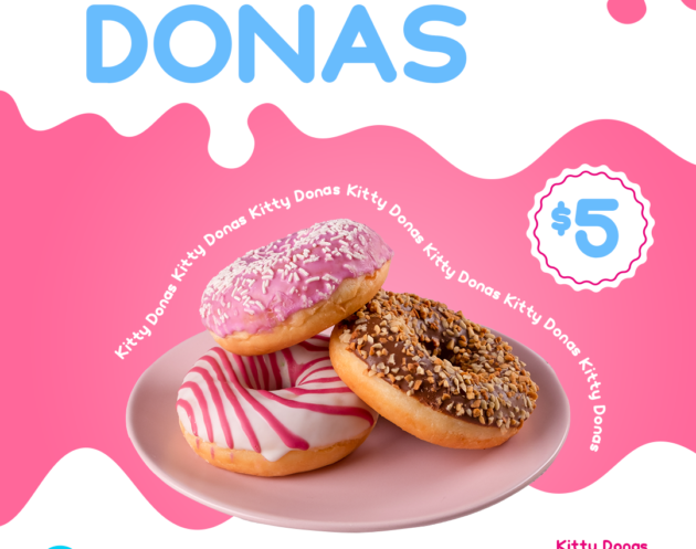 Flyer Publicitario Deliciosas Donas, Postre, Helado, PSD Editable 100%