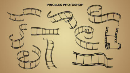 Pincel pincel rollo de pelicula para Photoshop