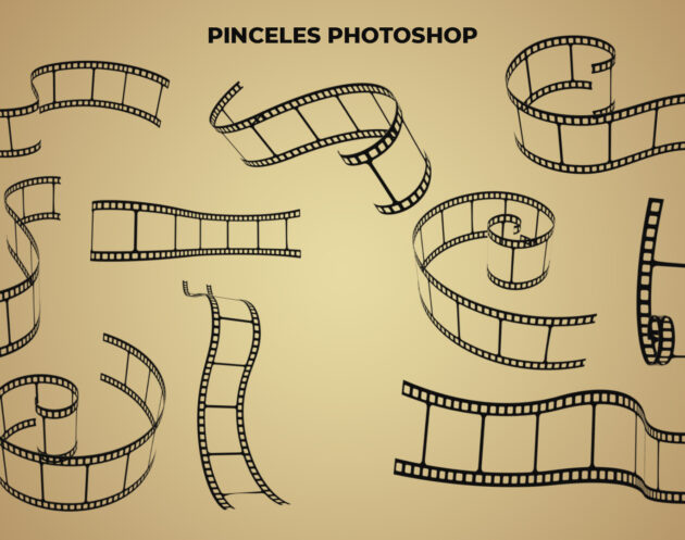 Pincel pincel rollo de pelicula para Photoshop