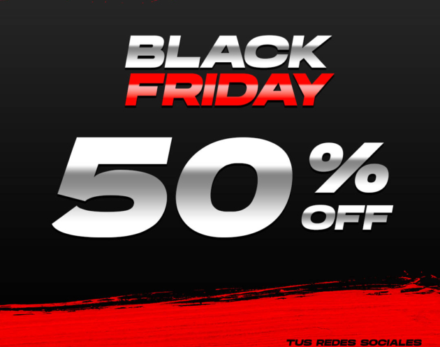 Plantilla Editable Black Friday 50% OFF