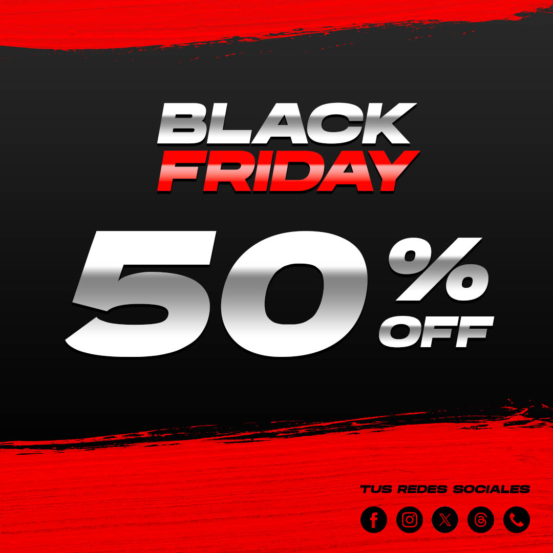 Plantilla Editable Black Friday 50% OFF