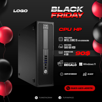 Plantilla Editable PSD Oferta Black Friday