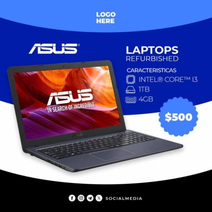 Flyer PSD Editable de Laptop, PC, Tecnologia.