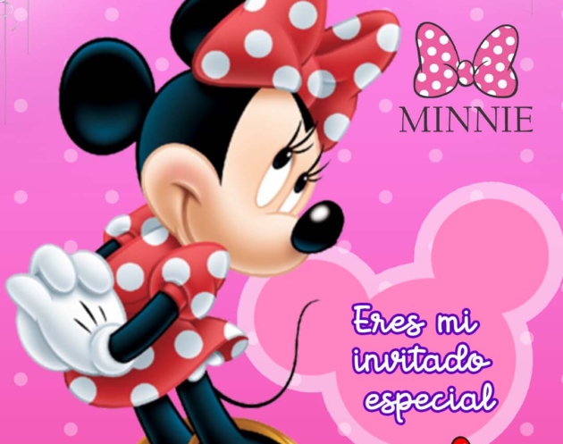 Tarjeta de Invitación de Minnie PSD