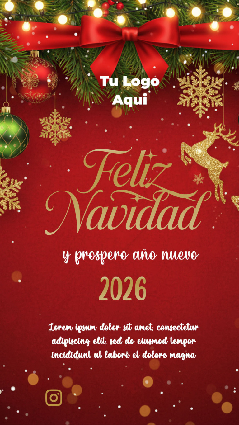 Tarjeta de Navidad Editable en PSD
