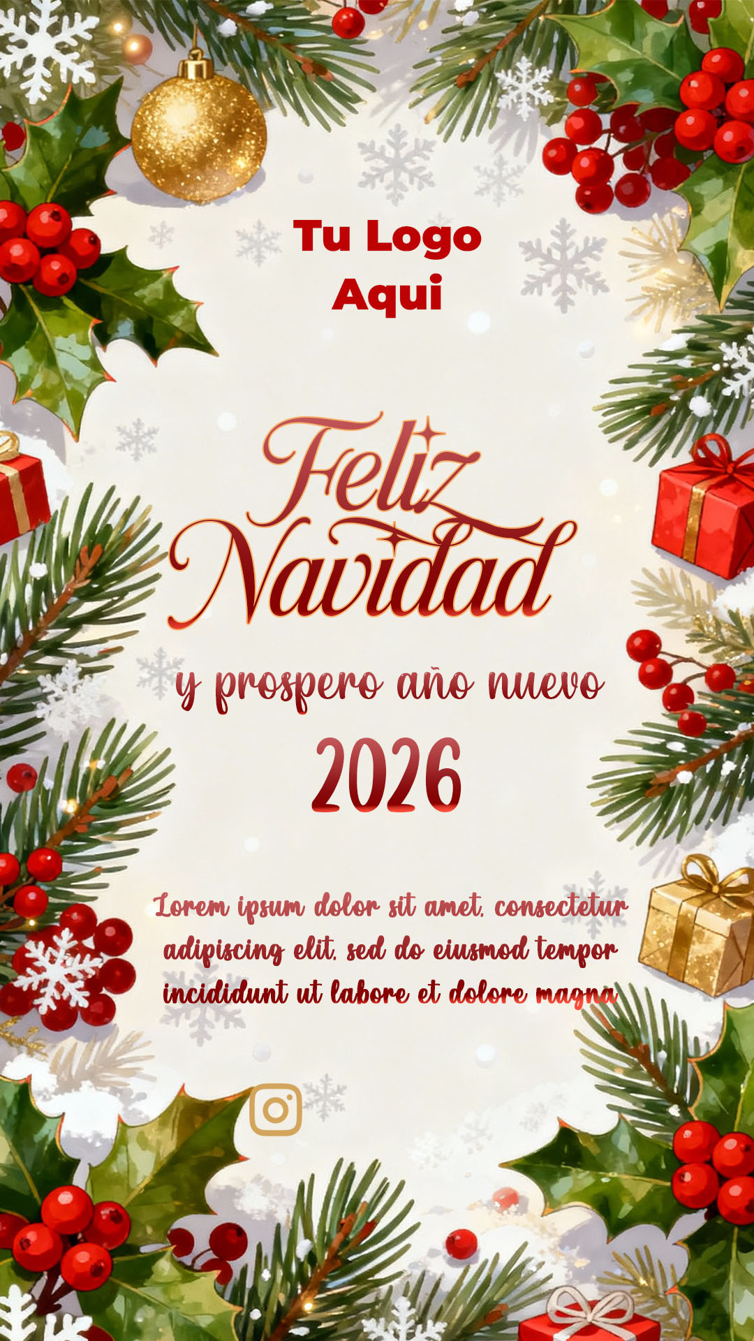 Tarjeta de Navidad para tu Empresa Editable PSD
