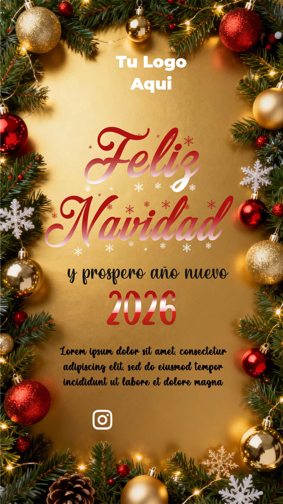 Tarjeta de Navidad Delicadas y Bellas Editable en PSD GRATIS